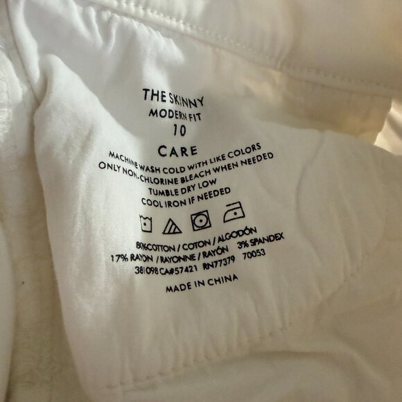 ANNE TAYLOR Women's Jeans 10 White Skinny Mondern Fit Ankle - Picture 8 of 8